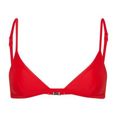 Buy Matteau Bikini Top Triangle Red At 60 Off Editorialist