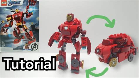 Tutorial LEGO 76140 Iron Man Mech Alternate Build Ironman Hide YouTube