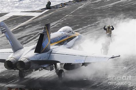 Sailors Prepare An Fa C Hornet Photograph By Stocktrek Images Pixels