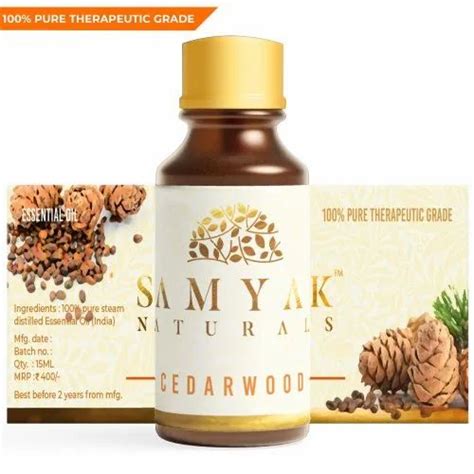 Samyak Naturals Pure Cedarwood Essential Oil For Cosmetic 15ml At Rs 249 Bottle In Pune