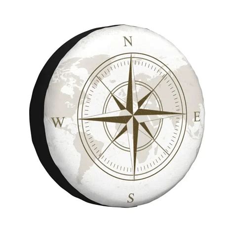 Compass Rose And World Map Spare Tire Cover Forrav Jeep Rv Suv Wd X