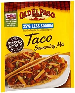 Amazon Old El Paso Seasoning Low Salt Taco 1 Ounce Pack Of 32