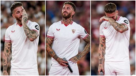 Sergio Ramos Sheds Tears As He Receives Rapturous Ovation From Sevilla ...