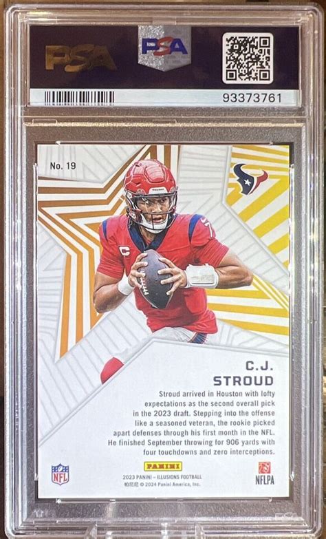 Panini Illusions Shining Stars Cj Stroud Rc Rookie Psa Gem