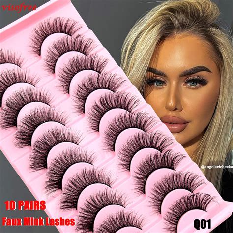 3 5 10 Pairs Eyelashes Natural Long 3d Mink Lashes Fluffy Volume Mink False Eyelashes Cruelty