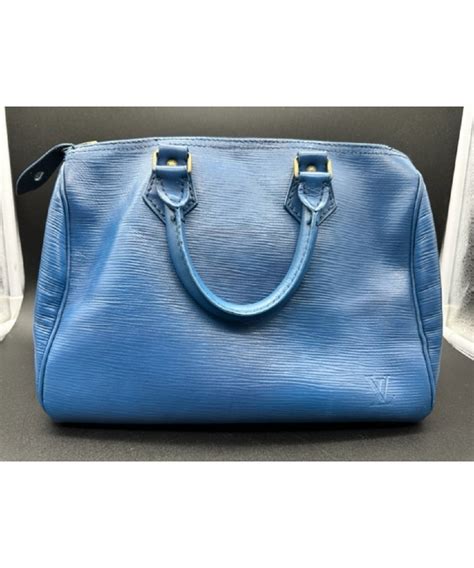 Vintage Bauletto Louis Vuitton Del Speedy In Pelle Epi Blu