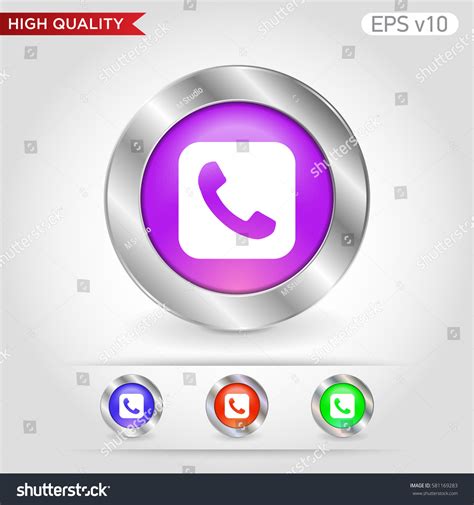 Phone Icon Button With Phone Icon Modern Ui Royalty Free Stock