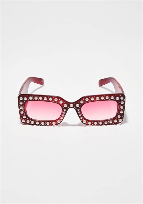 Heart Upper Class Pearl Sunglasses Dolls Kill