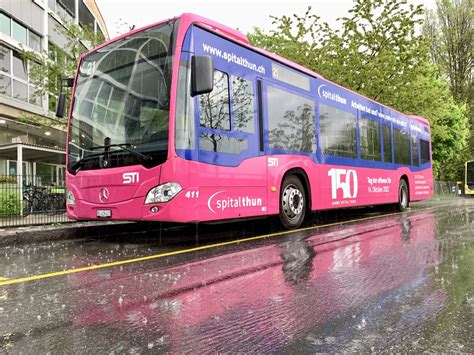 Mb C Der Sti Mit Neuer Vollwerbung F R Jahre Spital Thun Am