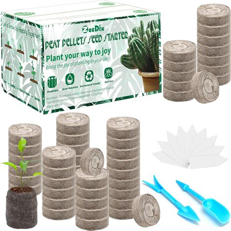 Amazon Zeedix Pcs Mm Peat Pellets Seed Starter Soil Pods