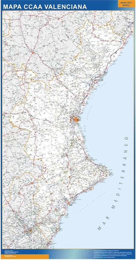 Mapa Comunidad Valenciana Tienda Mapas