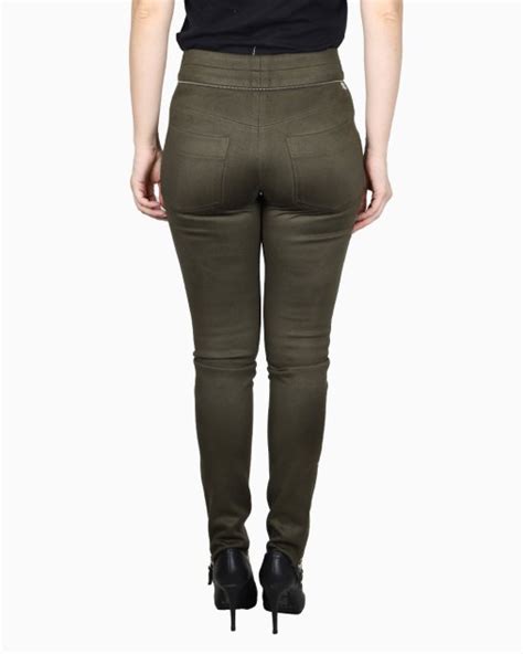 Calça Bo Bô Original Zíper Camurça Verde Musgo Feminina