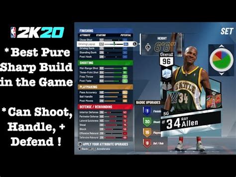 Nba K Best Pure Sharp Build Overpowered Pure Sharpshooter Demigod