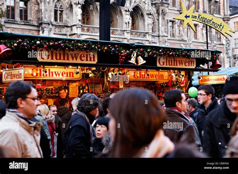 German Christmas Market, Munich Upper Bavaria Germany, Europe Stock ...