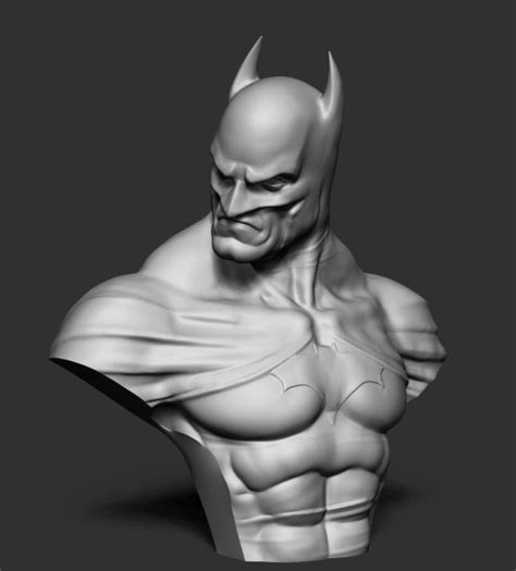 Batman Bust 3D Model OBJ STL ZTL CGTrader