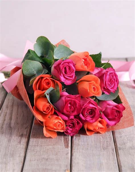 Sunset Rose Bouquet The Cape Town Florist