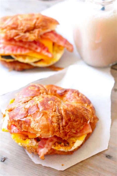 Frozen Croissant Breakfast Sandwiches The Seaside Baker