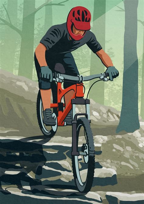 Cannock Chase Mountain Bike Trail Poster Mountain Bike Poster