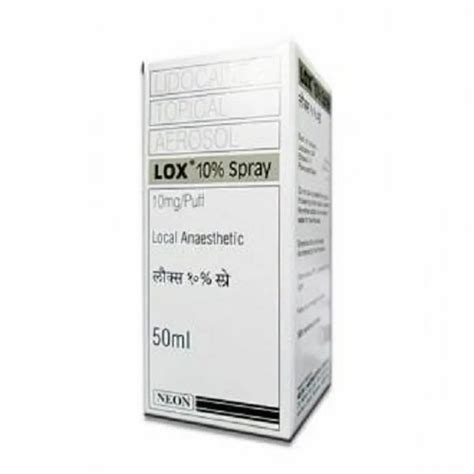 Lox 10 Lidocain Topical Aerosol Spray At Rs 567 Bottle Lidocaine