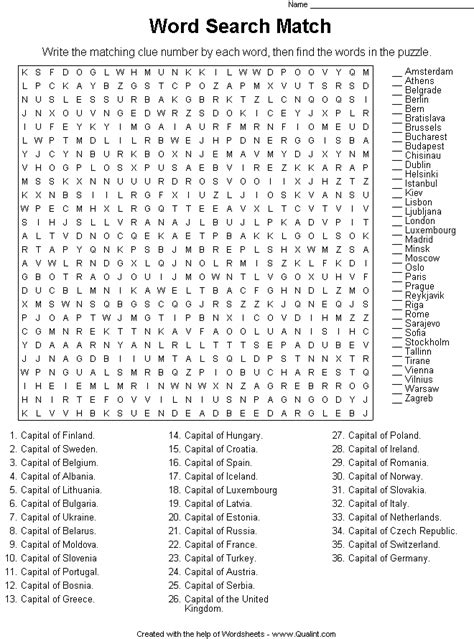 Word Search Worksheets For Adults Downloadable Printable Worksheets