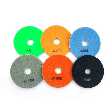 Premium Steps Resin Bonded Polishing Pads For Wet Polishing Concrete