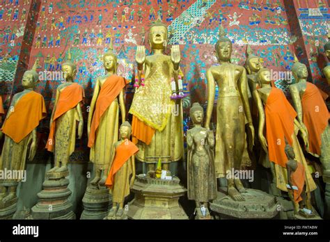 Buddha Statue In Wat Xieng Thong Buddhist Temple In Luang Prabang