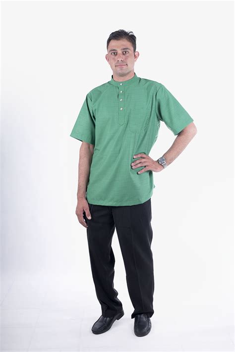 Baju Melayu Lengan Pendek Bmpc10 Maroz