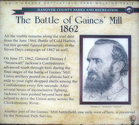 Battle of Gaines' Mill wayside marker