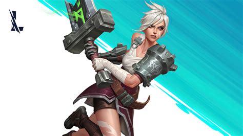 Riven Lol Wild Rift League Of Legends Game 4k Pc Hd Wallpaper