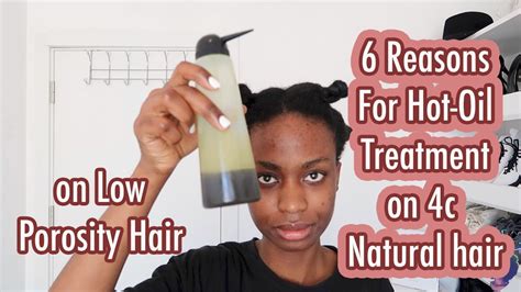 Hot Oil Treatment On 4c Natural Hair For Hair Growth Low Porosity Youtube