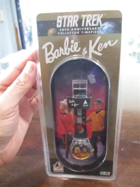 STAR TREK 30TH Anniversary Collector Timepiece Barbie Ken 1996 Nosib