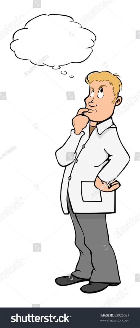 Cartoon Vector Illustration Lab Coat Scientist Stock Vector 63925021 ...