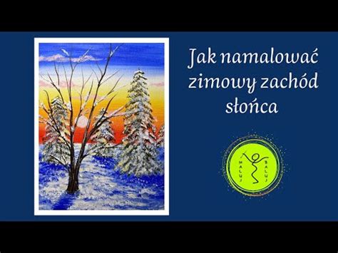 Jak namalować zimowy zachód słońca speedpainting YouTube