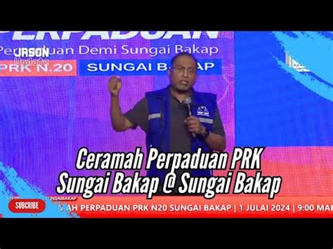 Zambry Abdul Kadir Ucapan Penuh Di Ceramah Perpaduan PRK Sungai Bakap