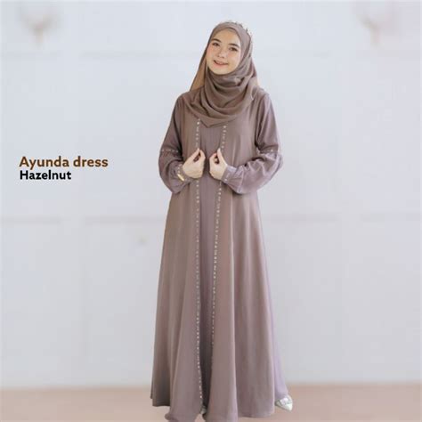 Jual Ayunda Dress Gamis Abaya Lebaran Gamis Model Terbaru Bahan