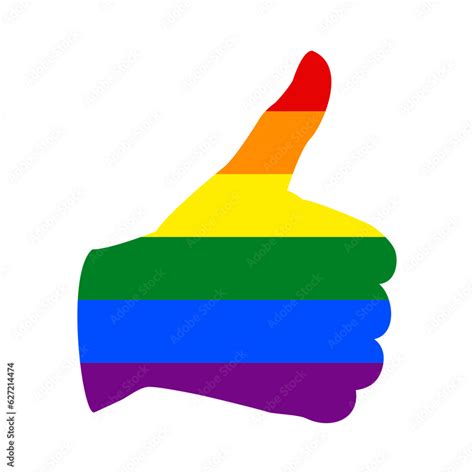 Stockvector Logo Lgbt Mes Del Orgullo S Mbolo Pulgares Arriba