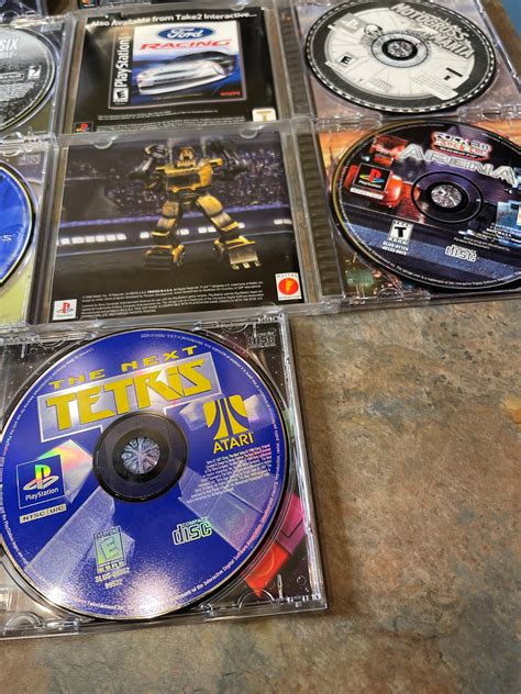 Lot Of 7 Cib Ps1 Games Shrek The Next Tetris Rock Em Sock Em Motor