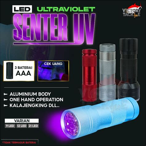 Jual Uv Light Ultraviolet Torch Led Senter Pendeteksi Uang