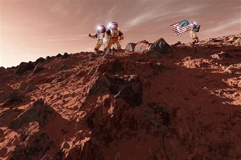 Us Astronauts On Mars Photograph By Detlev Van Ravenswaay Pixels