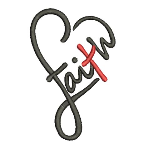 Faith Heart Embroidery Design Inspire Uplift