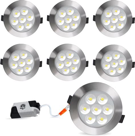 Megaluz Lámpara de techo led empotrable 7W plafones led para techo