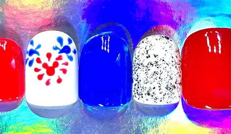 Custom Press On Nail Art Mickey Mouse Firework Set Etsy