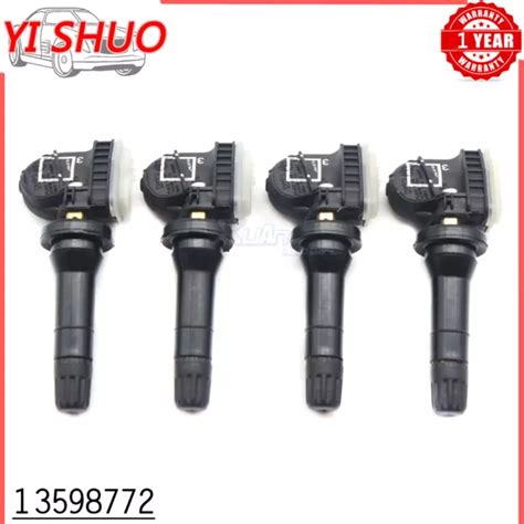 NEW 4 PCS 13598772 TPMS Tire Pressure Monitoring Sensors For GM Chevy