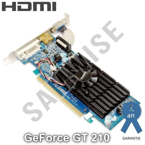 Placa Video Gigabyte GeForce GT210 512MB DDR3 64 Bit DVI VGA HDMI