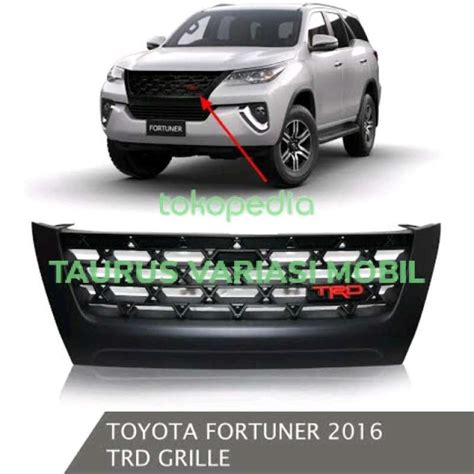 Jual Grill Depan Bemper Model Trd Toyota All New Fortuner Black Di