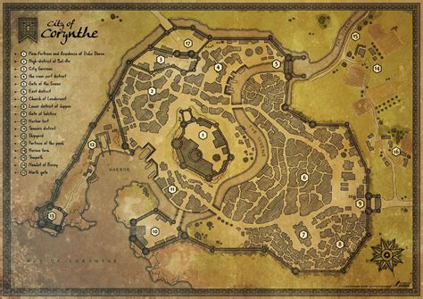 ArtStation - Cartography, Stephane ARSON | Fantasy city map, Fantasy ...