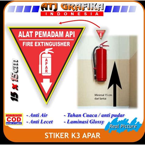 Jual Stiker Alat Pemadam Api Ringan Sticker APAR K3 Keselamatan Kerja