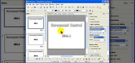 How to Create slideshow transitions in OpenOffice Impress « Software Tips :: WonderHowTo