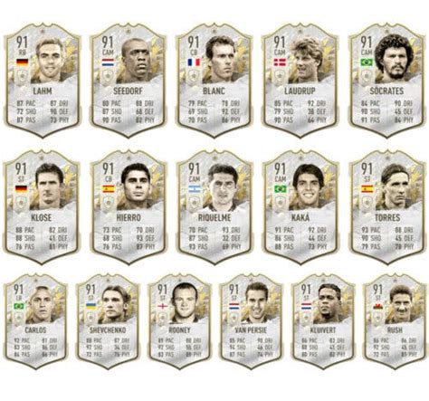 FIFA 22 Icon Swaps Lista Completa De Cartas Que Pueden Aparecer En El