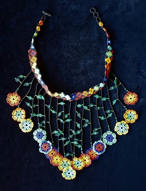 Mayan Indigenous Beaded Multicolour Necklace By Indigenearts